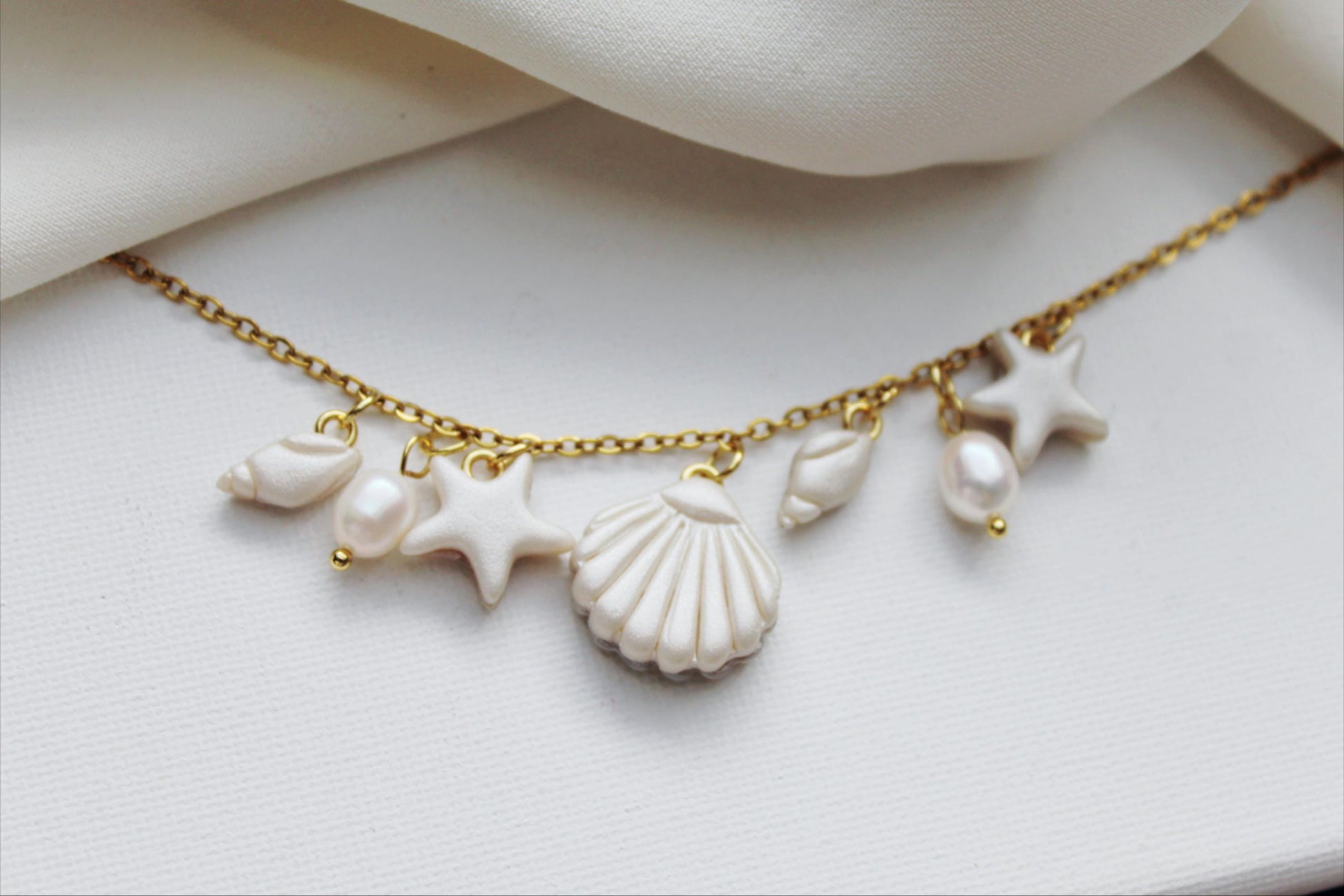 Pearl Earrings, Shell and Pearl Dangle Earrings, Handmade Pearls Earrings, Gift for Her, Drop Earrings, Elegant Earrings, Summer Earrings