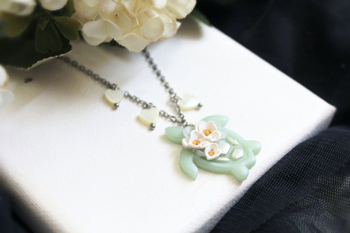 Turtle Necklace, Turtle Polymer Clay Necklace, Summer Necklace, Sea Turtle Necklace, Necklace for Women, Ocean Love, Gift for Her, Handmade