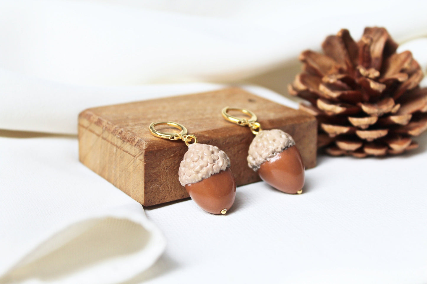 Acorn Earrings, Polymer Clay Earrings, Autumn Earrings, Nature Lover Gift, Fall Earrings, Clay Earrings, Handmade, Acorn Earrings Realistic