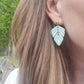 Leaf Earring, Polymer Clay Earrings, Pastel, Spring, Summer, Nature Inspired - Studio Niani