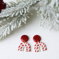Rainbow Earrings, Polymer Clay Earrings, Candy Cane, Christmas Rainbow - Studio Niani