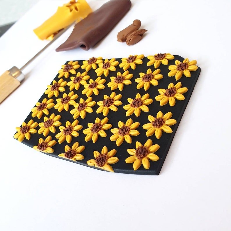 Sunflower Earrings, Polymer Clay Floral Earrings, Floral Earrings in three design - Studio Niani