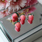 Strawberry Earrings, Dangle Earrings, Realistic Strawberry Earrings, Valentine's Day Gift, Clay Earrings, Summer Earrings, Handmade, Red