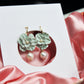 Flower Earrings, Flower with Pearl, Pearl Earrings, Polymer Clay Earrings, Floral Earrings, Sage Green, Elegant Earrings, Handmade Jewelry