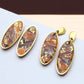 Earthy Tone Earrings, Oval Earrings, Elegant Earrings, Marble Earrings, Faux Stone Earrings, Polymer Clay Earrings, Stud Earrings, Handmade