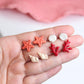 Summer Stud Earrings, Seashell, Seastar, Coral, Starfish, Polymer Clay Stud Earrings, Stud Pack, Tiny Stud Earrings, Tiny Earrings, Handmade