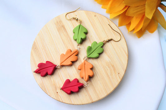 Autumn Leaves Jewelry, Leaf Earrings, Autumn Earrings, Fall Earrings, Statement Earrings, Clay Earrings, Handmade, Unique, Gift, Halloween