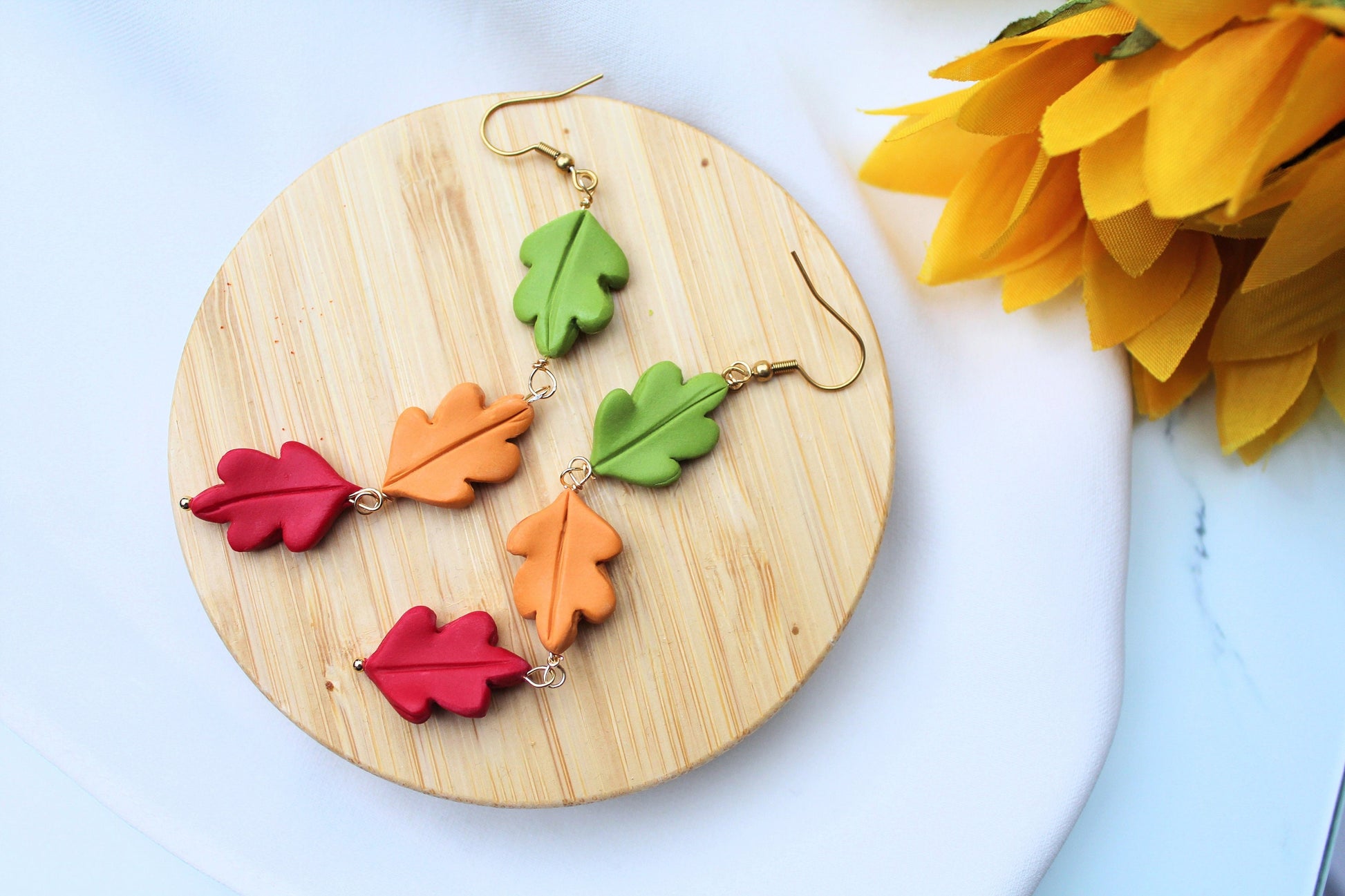 Autumn Leaves Jewelry, Leaf Earrings, Autumn Earrings, Fall Earrings, Statement Earrings, Clay Earrings, Handmade, Unique, Gift, Halloween