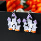 Halloween House Earrings, Halloween Earrings, Ghost Earrings, Dangle Earrings, Polymer Clay Earrings, Haunted House Earrings,Handmade, Gift