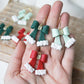Christmas Bow Earrings, Christmas Earrings, Bow Polymer Clay Earrings, Cute Earrings, Elegant Earrings, Santa, Handmade, Gift for Her, Red