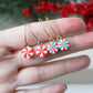Christmas Hoops, Candy Cane Earrings, Christmas Earrings, Cookie Earrings, Polymer Clay Earrings, Handmade, Gifts for Her,Christmas Party