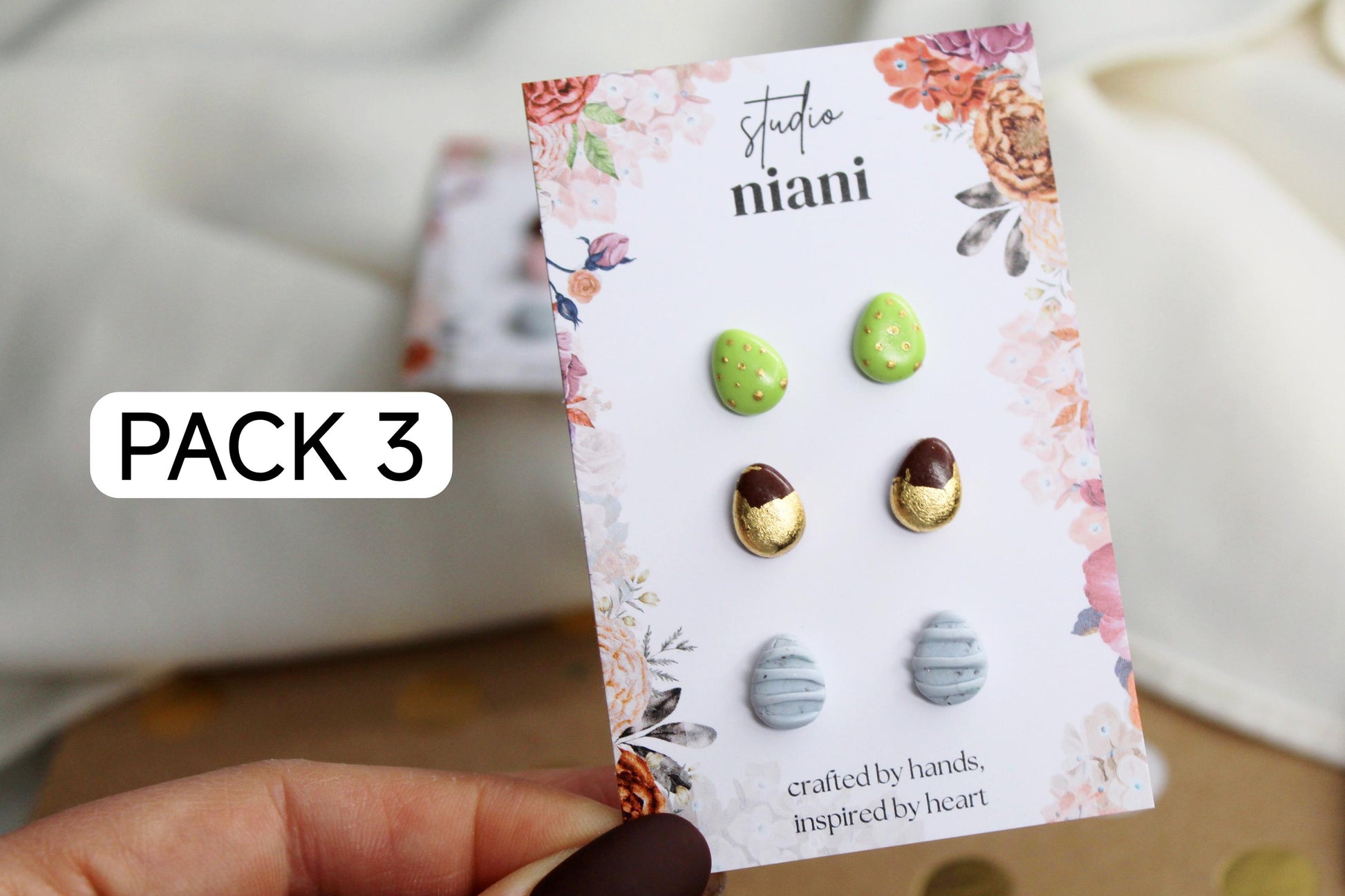 Chocolate Easter Egg Stud Earrings, Tiny Polymer Clay Easter Studs, Tiny Stud Earrings, Polymer Clay Earrings, Mini Easter Earrings,Handmade