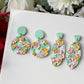Handmade Earrings, Spring Floral Polymer Clay Earrings, Flower Earrings, Statement Earrings, Floral Dangle Earrings, Gift, Botanical Jewelry