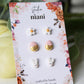Easter Stud Earrings Set, Bunny Daisy & Gold Egg Polymer Clay Studs, Tiny Spring Earrings, Cute Easter Basket Gift, Tiny Stud Earrings, Gift