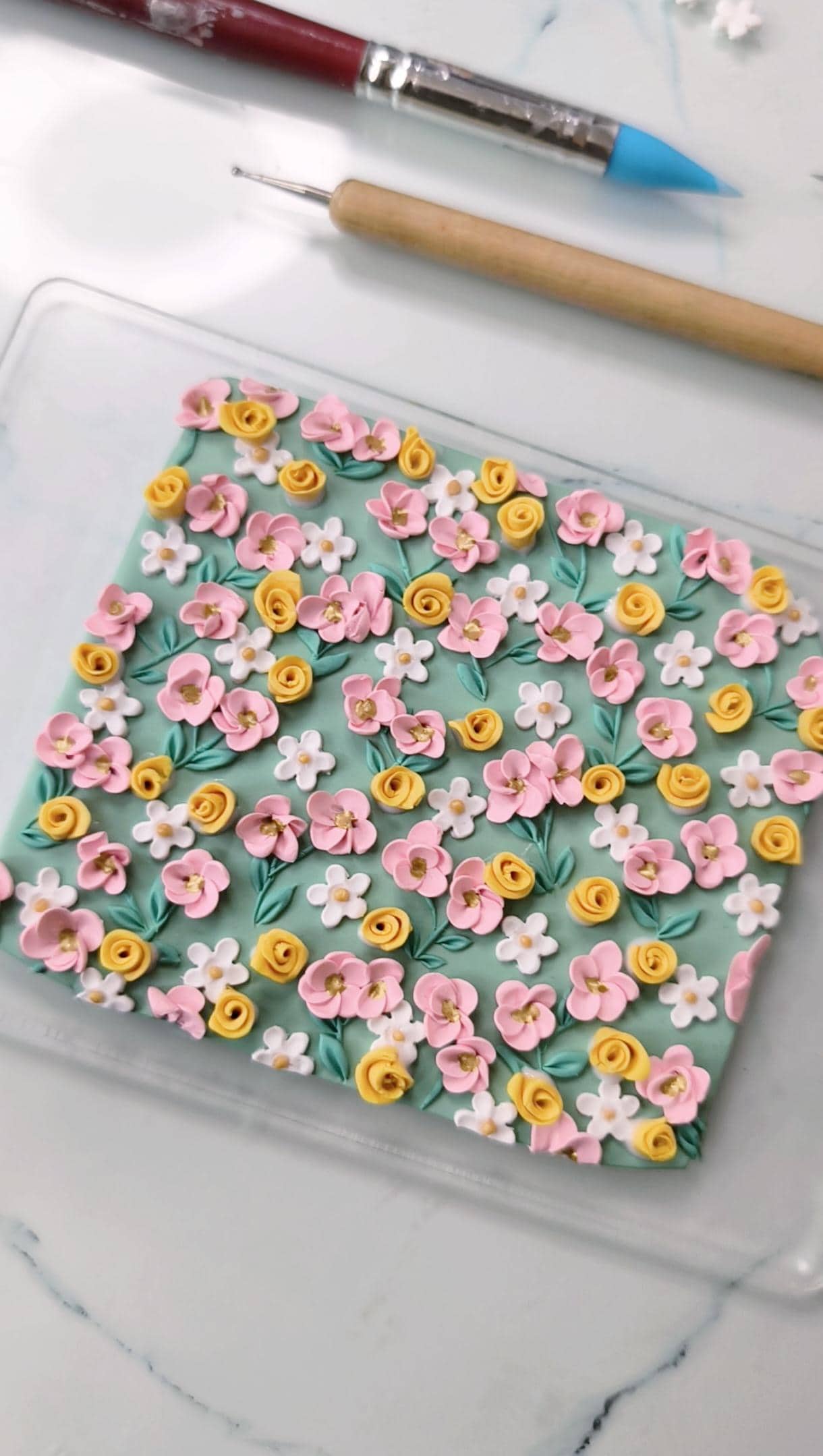 Handmade Earrings, Spring Floral Polymer Clay Earrings, Flower Earrings, Statement Earrings, Floral Dangle Earrings, Gift, Botanical Jewelry