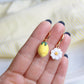 Cute Strawberry Lemon Daisy Earrings, Fruit Charm Earrings, Handmade Polymer Clay Jewelry, Lemon Earrings, Strawberry Earrings, Summer, Gift