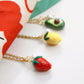 Summer Necklace, Fruit Necklace, Avocado, Strawberry, Lemon, Polymer Clay Necklace, Colorful Necklace ,Handmade,Small Pendant Necklace, Gift