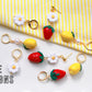 Summer Necklace, Fruit Necklace, Avocado, Strawberry, Lemon, Polymer Clay Necklace, Colorful Necklace ,Handmade,Small Pendant Necklace, Gift