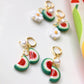 Fruit Dangle Earrings, Summer Earrings, Fruit Charm Earrings, Polymer Clay Jewelry, Watermelon Earrings,Daisy Earrings,Handmade,Gift for Her