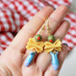 Sardine Pasta Earrings, Farfalle Pasta Earrings, Sardine Earrings, Summer Earrings, Handmade Earrings, Polymer Clay Food Jewelry,Summer Gift