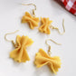 Pasta Earrings, Farfalle Earrings, Farfalle Pasta Earrings, Handmade Polymer Clay Pasta Earrings, Cute Food Jewelry, Polymer Clay Earrings