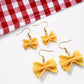 Pasta Earrings, Farfalle Earrings, Farfalle Pasta Earrings, Handmade Polymer Clay Pasta Earrings, Cute Food Jewelry, Polymer Clay Earrings
