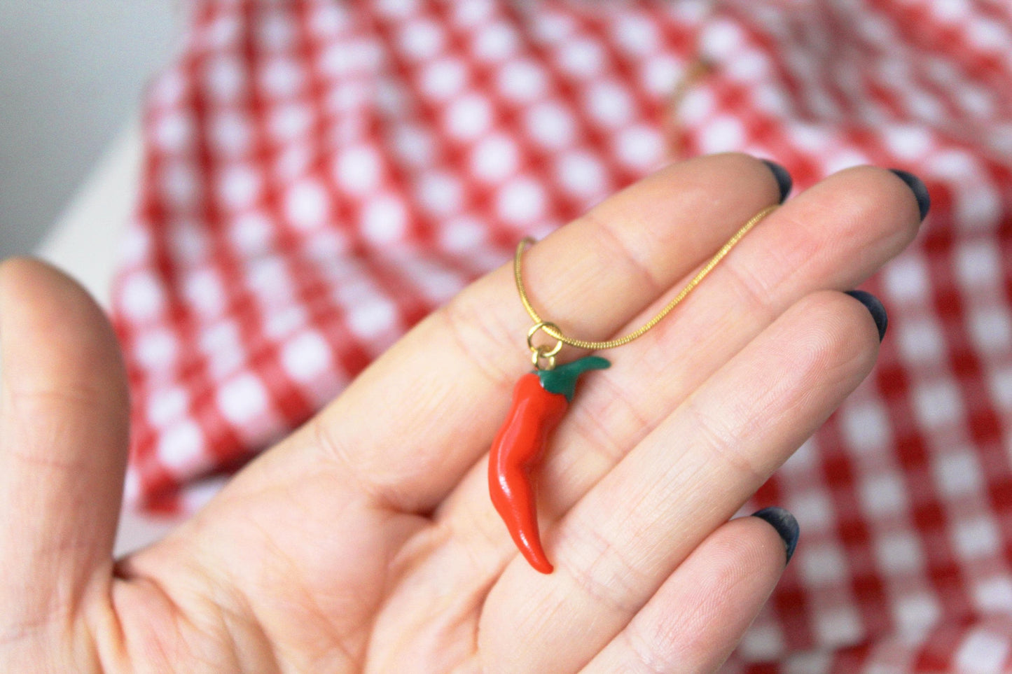 Chilli Pepper Earrings, Chili Pepper Earrings and Necklace Set, Spicy Red Pepper Set, Handmade Polymer Clay Jewelry, Chilli Pepper Necklace
