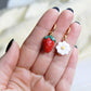 Cute Strawberry Lemon Daisy Earrings, Fruit Charm Earrings, Handmade Polymer Clay Jewelry, Lemon Earrings, Strawberry Earrings, Summer, Gift