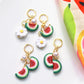 Fruit Dangle Earrings, Summer Earrings, Fruit Charm Earrings, Polymer Clay Jewelry, Watermelon Earrings,Daisy Earrings,Handmade,Gift for Her