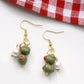 Olive Earrings, Olive Dangle Earrings, Summer Earrings, Food Charm, Polymer Clay Earrings, Handmade, Gift for Her, Polymer Clay Food Jewelry
