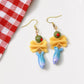 Sardine Pasta Earrings, Farfalle Pasta Earrings, Sardine Earrings, Summer Earrings, Handmade Earrings, Polymer Clay Food Jewelry,Summer Gift