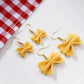 Pasta Earrings, Farfalle Earrings, Farfalle Pasta Earrings, Handmade Polymer Clay Pasta Earrings, Cute Food Jewelry, Polymer Clay Earrings