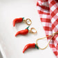Chilli Pepper Earrings, Chili Pepper Earrings and Necklace Set, Spicy Red Pepper Set, Handmade Polymer Clay Jewelry, Chilli Pepper Necklace