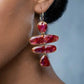 Red Stone Earrings, Polymer Clay Earrings, Handmade Earrings, Statement Earrings, Faux Stone Earrings, Organic, Marble Earrings, Unique,Gift