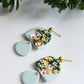 Summer Garden Earrings, Lemon and Orange Earrings, Sage Green Handmade Earrings, Polymer Clay - Studio Nian