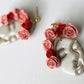 Abstract Face Earrings, Polymer Clay Earrings, Floral Rose Earrings - Studio Niani