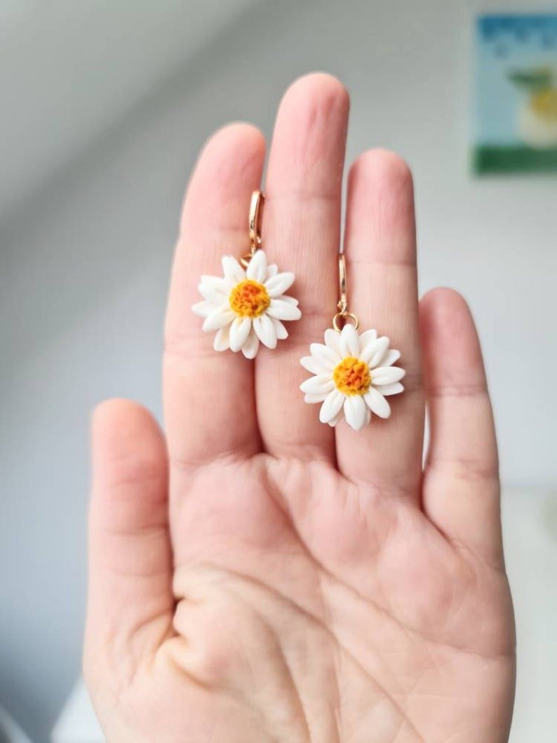 Flower Polymer Clay Earrings by MariamHanna on DeviantArt