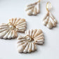 Elegant Polymer Clay Earrings, Shell and Teardrop design - Studio Niani