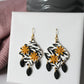 Floral Statement Earrings, Polymer Clay Earrings, Elegant Modern Jewelry, Botanical Earrings - Studio Niani