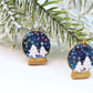 Christmas Earrings, Snow Globe Earrings, Winter Earrings, Polymer Clay Earrings, Holiday, Snow Earrings Clay, Handmade, Snow Globe Christmas