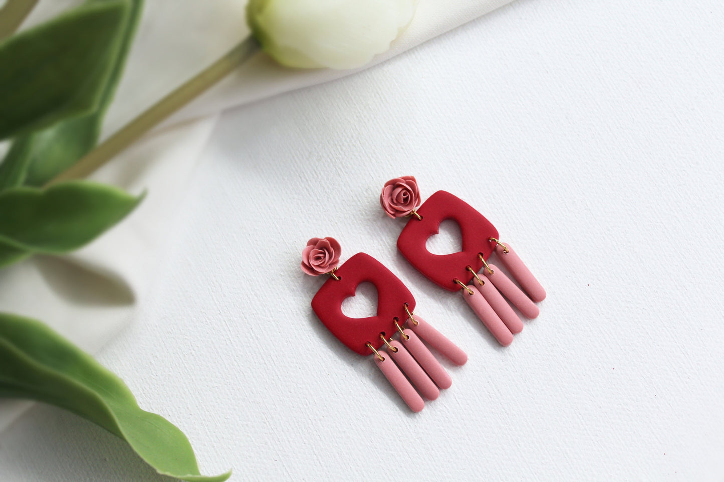 Valentine's Day Clay Earrings