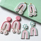Rainbow Earrings, Daisy Earrings, Polymer Clay Earrings, Rainbow Boho Earrings, Statement Earrings, Flower Earrings, Unique, Cute Earrings
