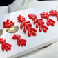 Coral Earrings, Polymer Clay Earrings, Statement Earrings, Coral Earrings Dangle, Clay Earrings, Elegant Earrings, Coral Red, Handmade
