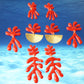 Coral Earrings, Polymer Clay Earrings, Statement Earrings, Coral Earrings Dangle, Clay Earrings, Elegant Earrings, Coral Red, Handmade