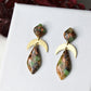 Autumn Earrings, Teardrop Earrings, Marble Earrings, Polymer Clay Earrings, Statement Earrings, Moon Earrings, Handmade earrings, Elegant