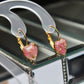 Heart Earrings, Valentine's Day Earrings, Polymer Clay Earrings, Minimalist, Marble Earrings, Faux Stone, Pink, Blue, Handmade Jewelry, Gift