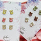 Minimalist Earrings, Tiny Stud Earrings, Bunny Earrings, Polymer Clay Earrings, Bunny Studs, Earring Stud Pack, Spring Earrings, Handmade