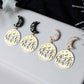 Moon Polymer Clay Earrings, Winter Wonderland Brass Pendant - Studio Niani