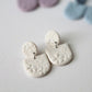 Pastel Polymer Clay Earrings, Floral Texture, Spring, Summer - Studio Niani