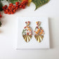 Polymer Clay Earrings, Statement Earrings, Mushroom Earrings, Autumn Earrings, Leaf Earrings, Clay Earrings, Leaf Dangle Earrings, Handmade - Studio Niani